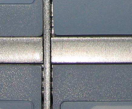 Close-up comparing gaps where adjacent D-Control panels meet.